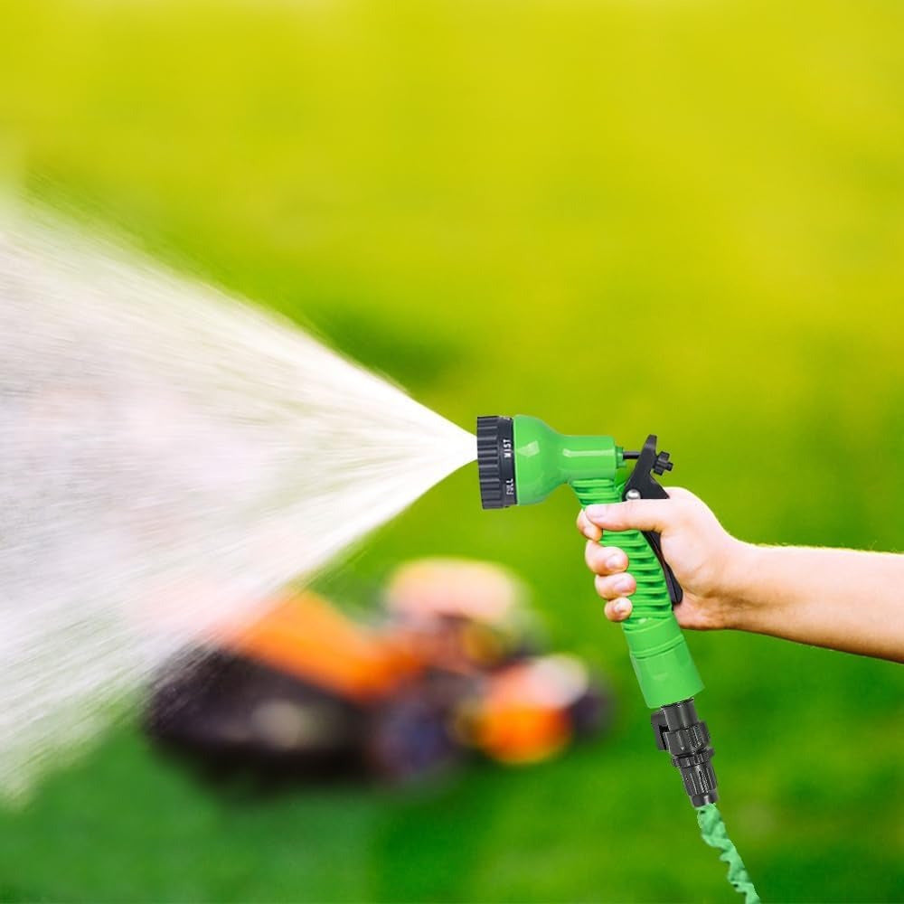 7.62/15.24м Выдвижной садовый шланг с 7 режимами распыления и водяной пистолет для мойки автомобиля, прочная резина и полиуретан