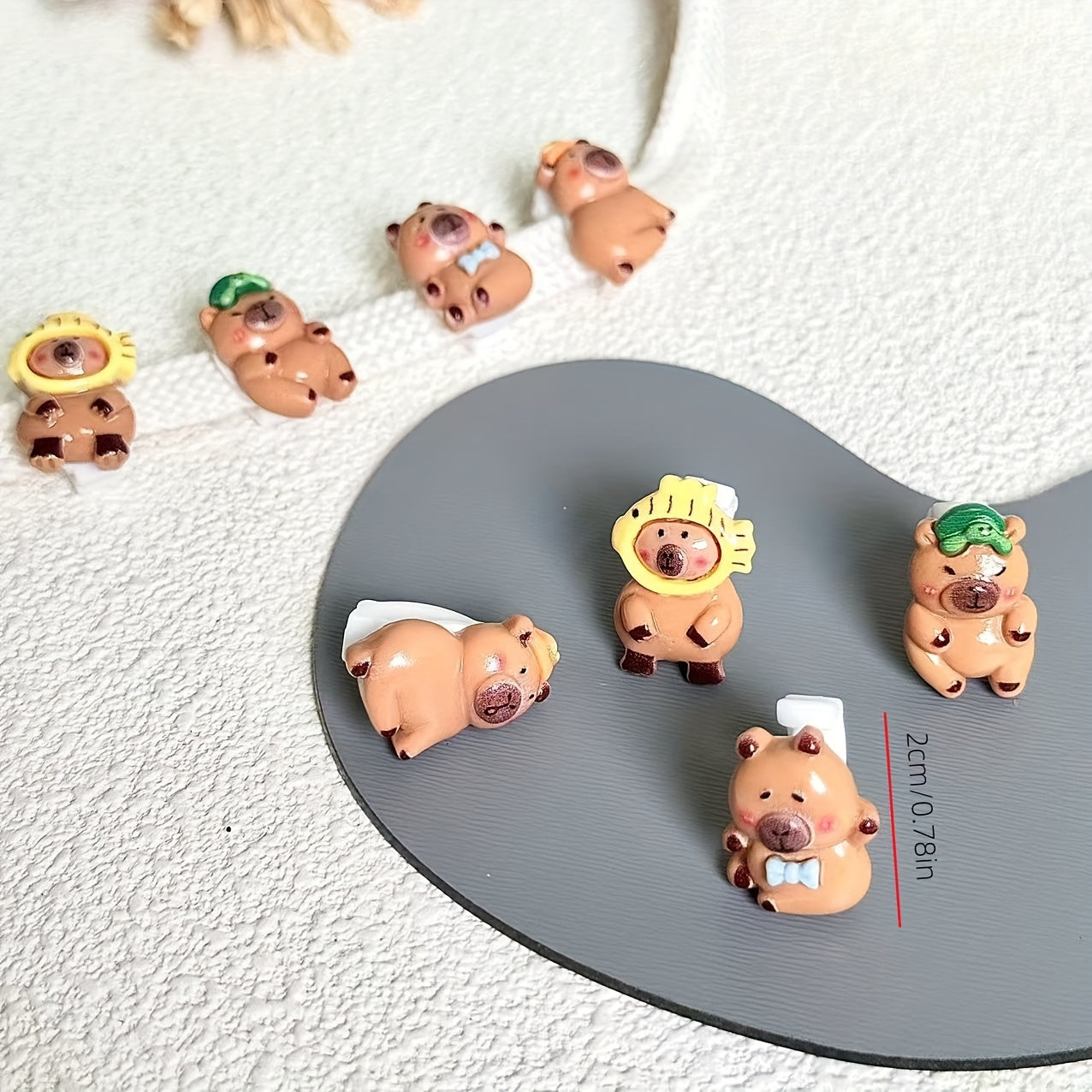 8PCS Cartoon Capybara Shoe Buckles Decorations for Sports Shoes Accessories