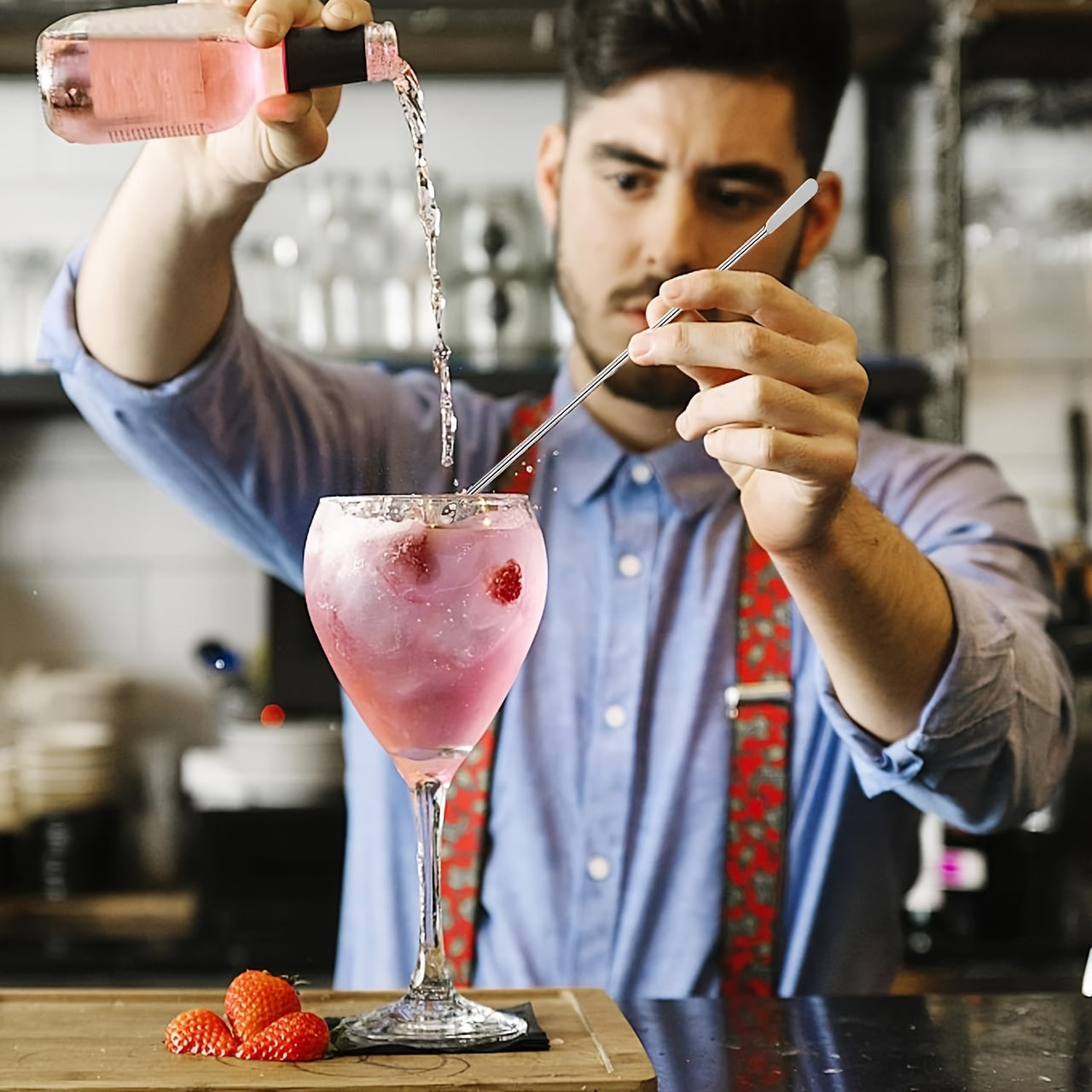 Stainless Steel Stirring Rod Multi-Purpose Coffee Cocktail Beverages Dishwasher Safe