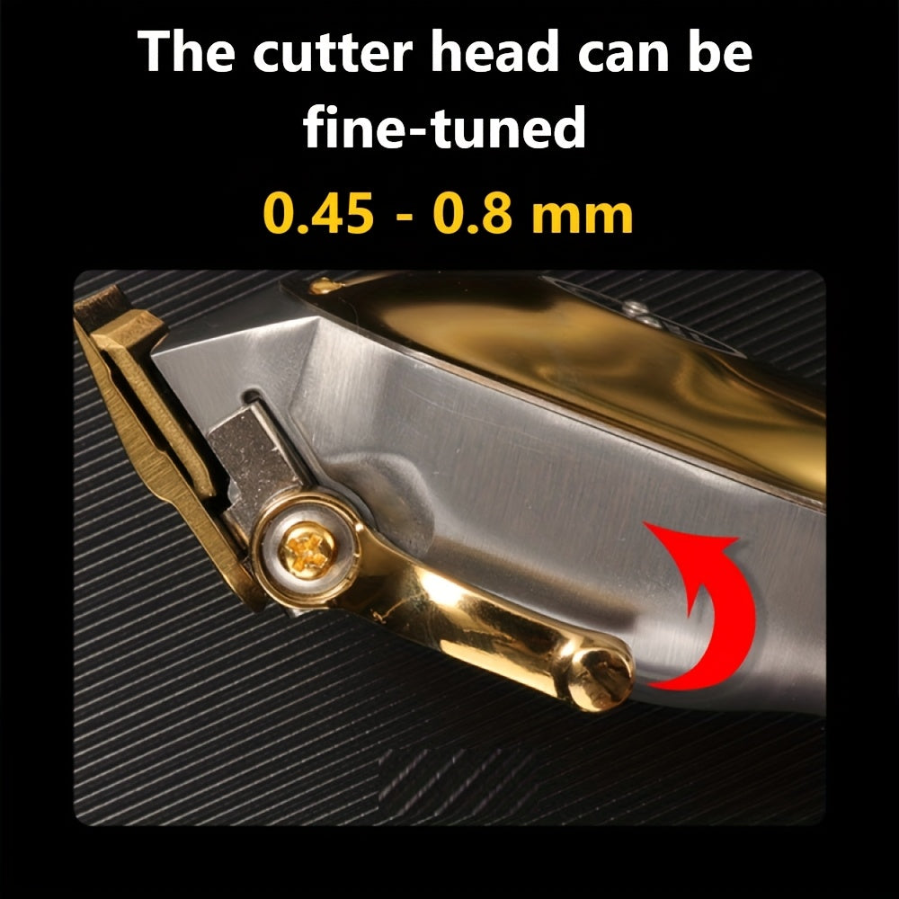 Cortapelos de metal 2500mAh Pantalla LCD Carga rápida USB-C Hoja de acero al carbono Motor de 5W