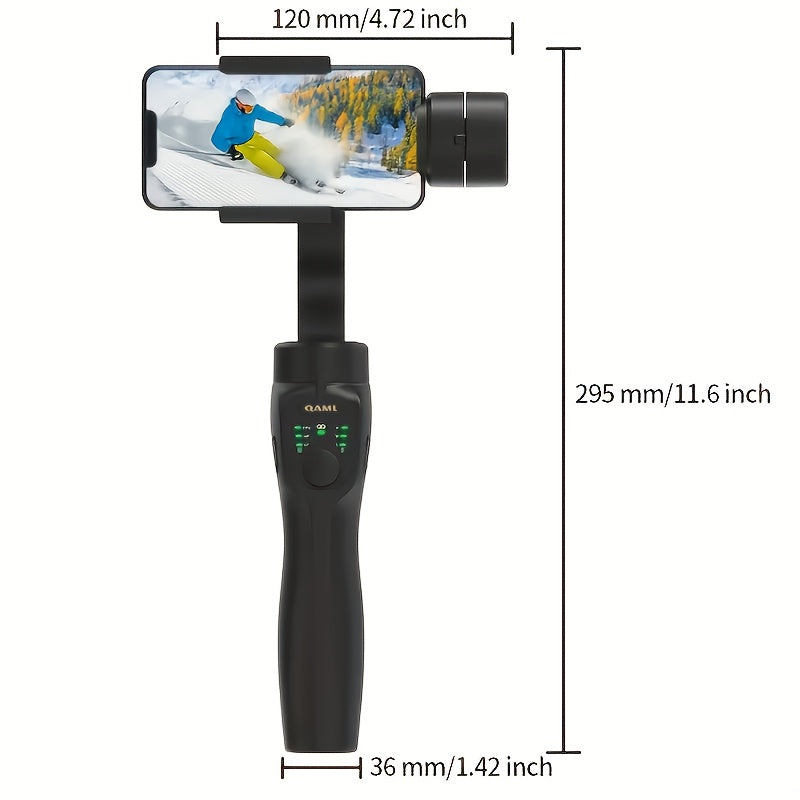 3-Axis Smartphone Gimbal Stabilizer with Tripod Wireless Charging for Vlogging and Travel
