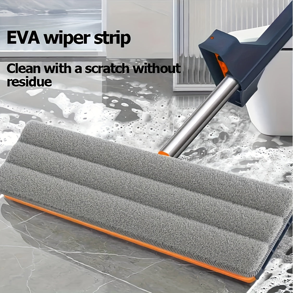 Mop and Bucket Set with Dispenser, Foldable Design, Microfiber Pads