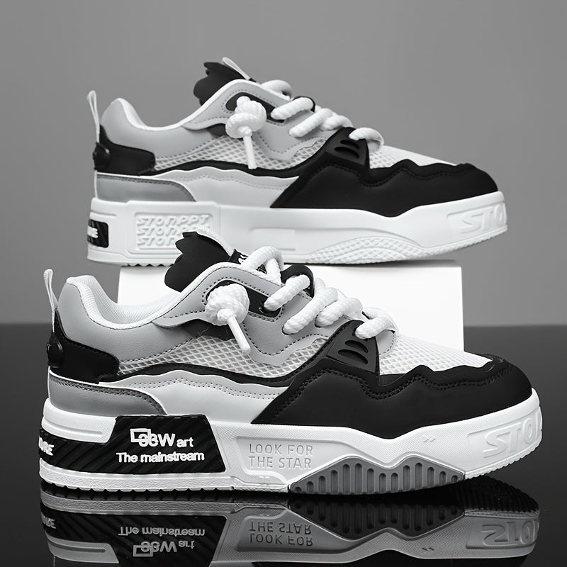 Men's Casual Sneakers with Anti-Slip Sole for Outdoor Activities and Skateboarding