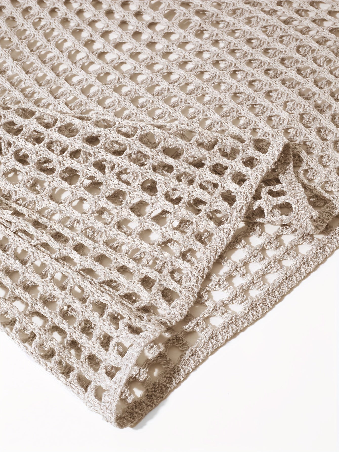 Plus Size V-Neck Knitted Top for Women Summer Solid Color Three-Quarter Sleeve