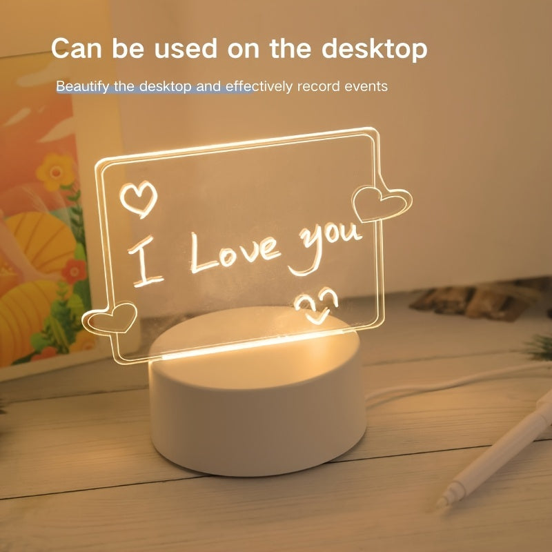 USB LED stol lampasi, o'chiriladigan yozish taxtasi, iliq muhit yoritgichi, kalit nazorati va batareya talab qilinmaydi - uy bezaklari uchun ideal sovg'a tanlovi.