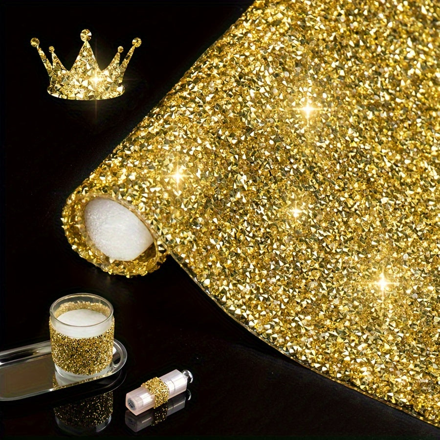 Самоклеящаяся смоляная алмазная наклейка, кристально украшенная наклейка для DIY-ремесел - одноразовая 9.4x15.8 дюйма