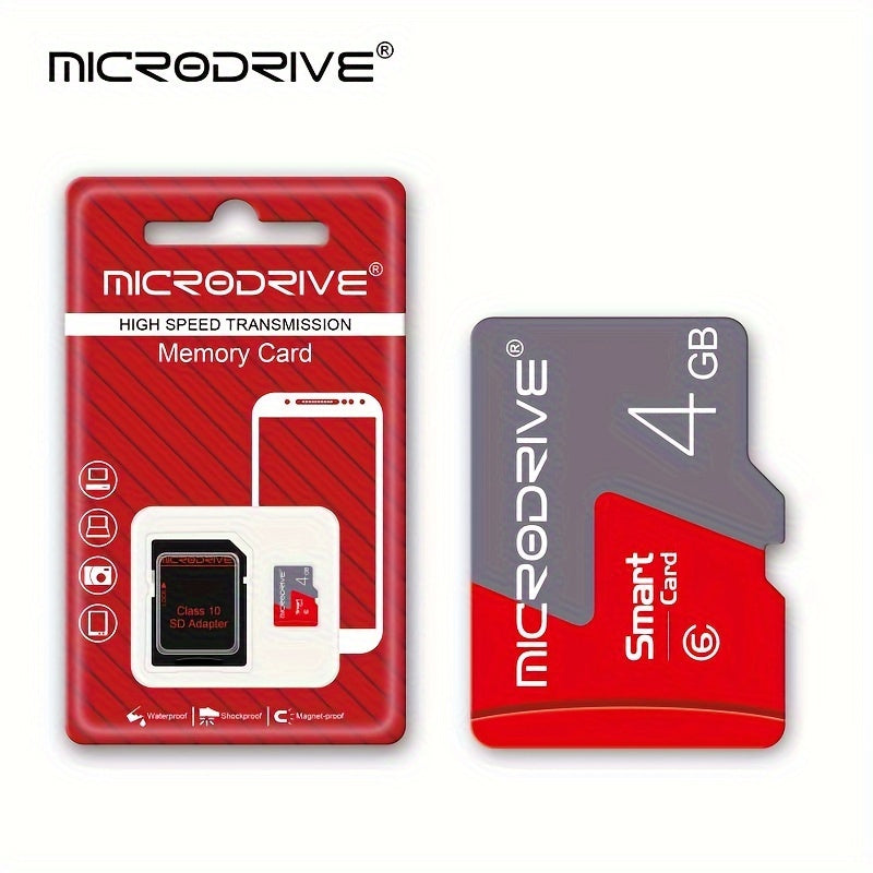 High Speed Class 10 MicroSD Card with SD Adapter 16GB to 256GB U3 for Smartphones Cameras DVRs