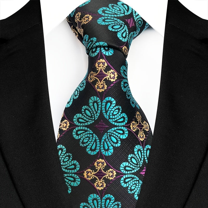 Men's Paisley Waist Flower Tie for Formal Business and Casual Wear
