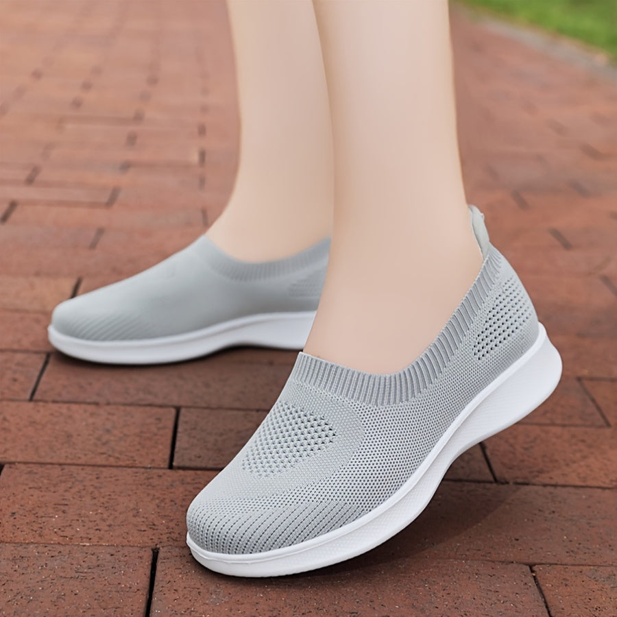 Women's Mesh Sneakers Breathable Lightweight Slip-On Walking Shoes