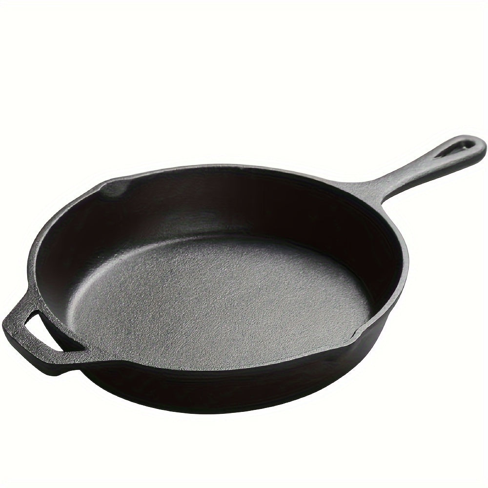 12-Inch Cast Iron Skillet for Frying and Oven Use with Dual Handles