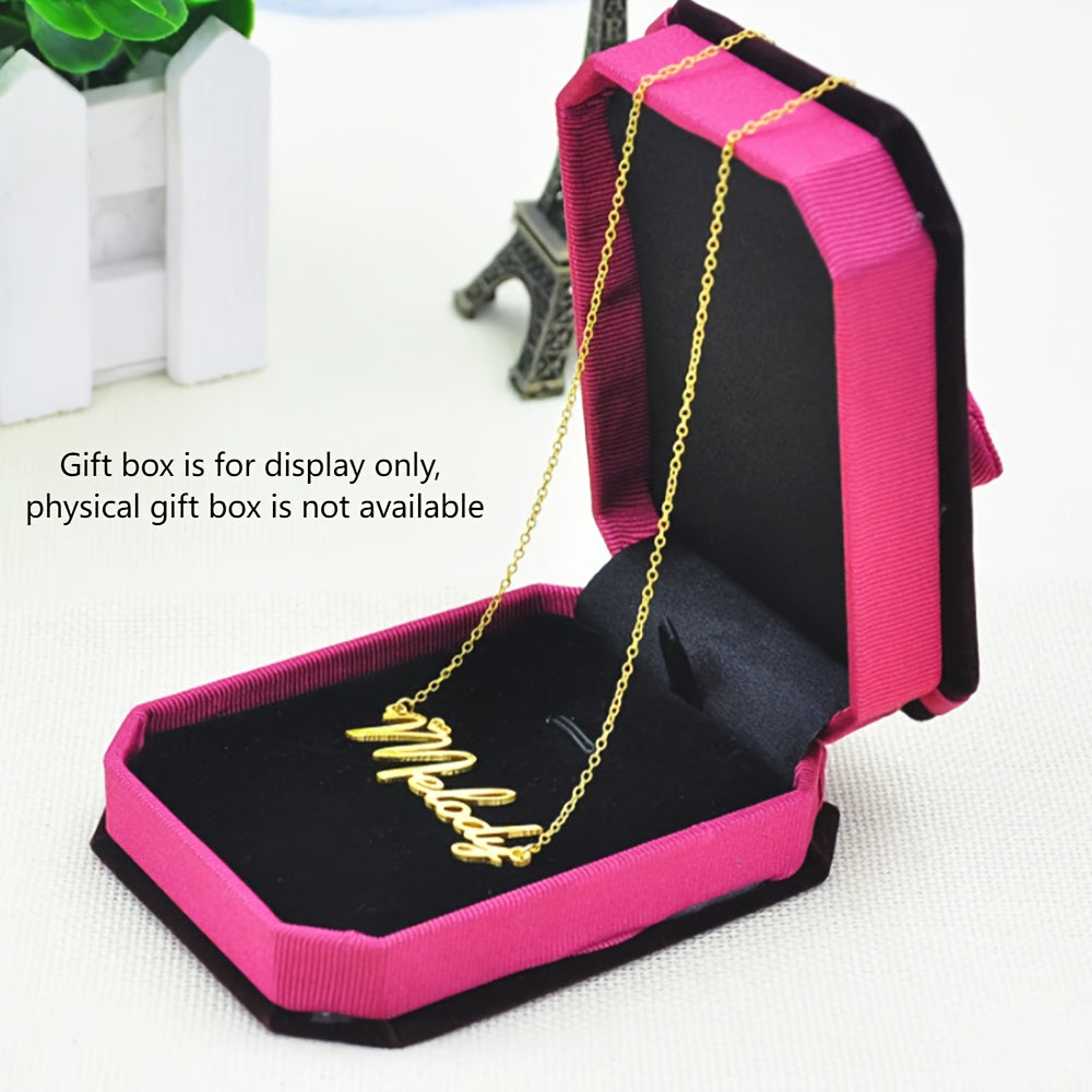 Collar con colgante de corazón personalizado en acero inoxidable, joyería boho para regalos de damas de honor