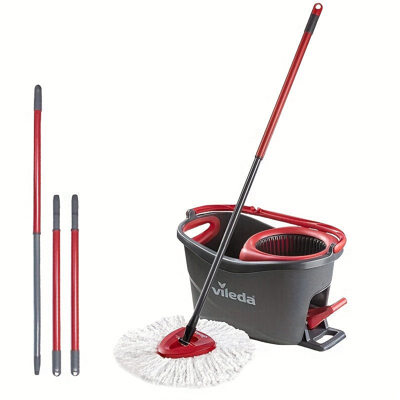 Adjustable 3-Section Mop Handle for Easy Cleaning, Extendable and Rotating