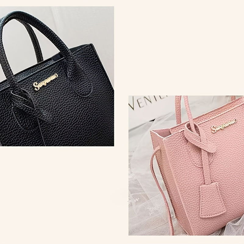 Lychee Pattern Tote Bag for Women Large Capacity Crossbody Shoulder Handbag