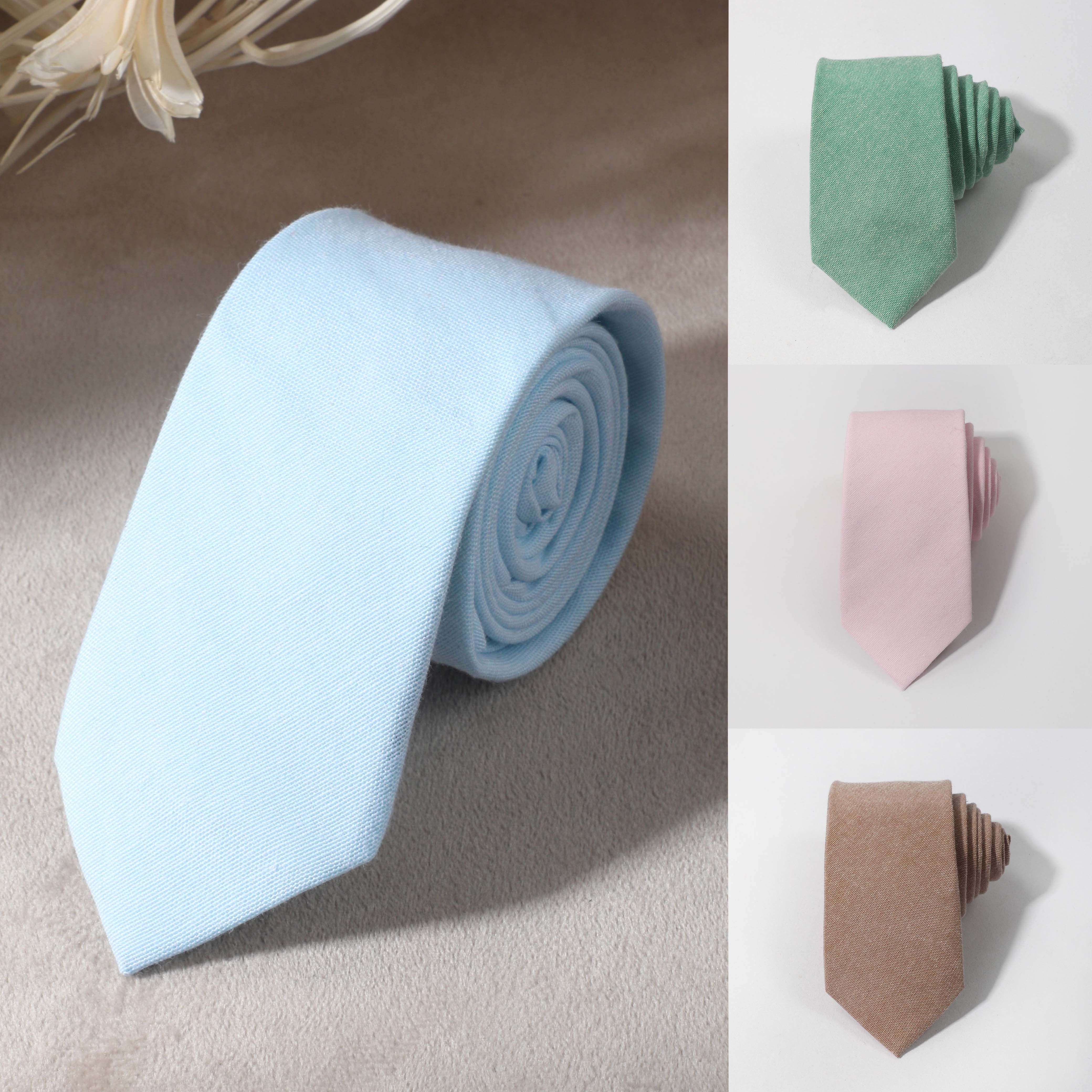 Men's Fashion Tie with Plaid and Solid Colors Encrypted Line Pattern