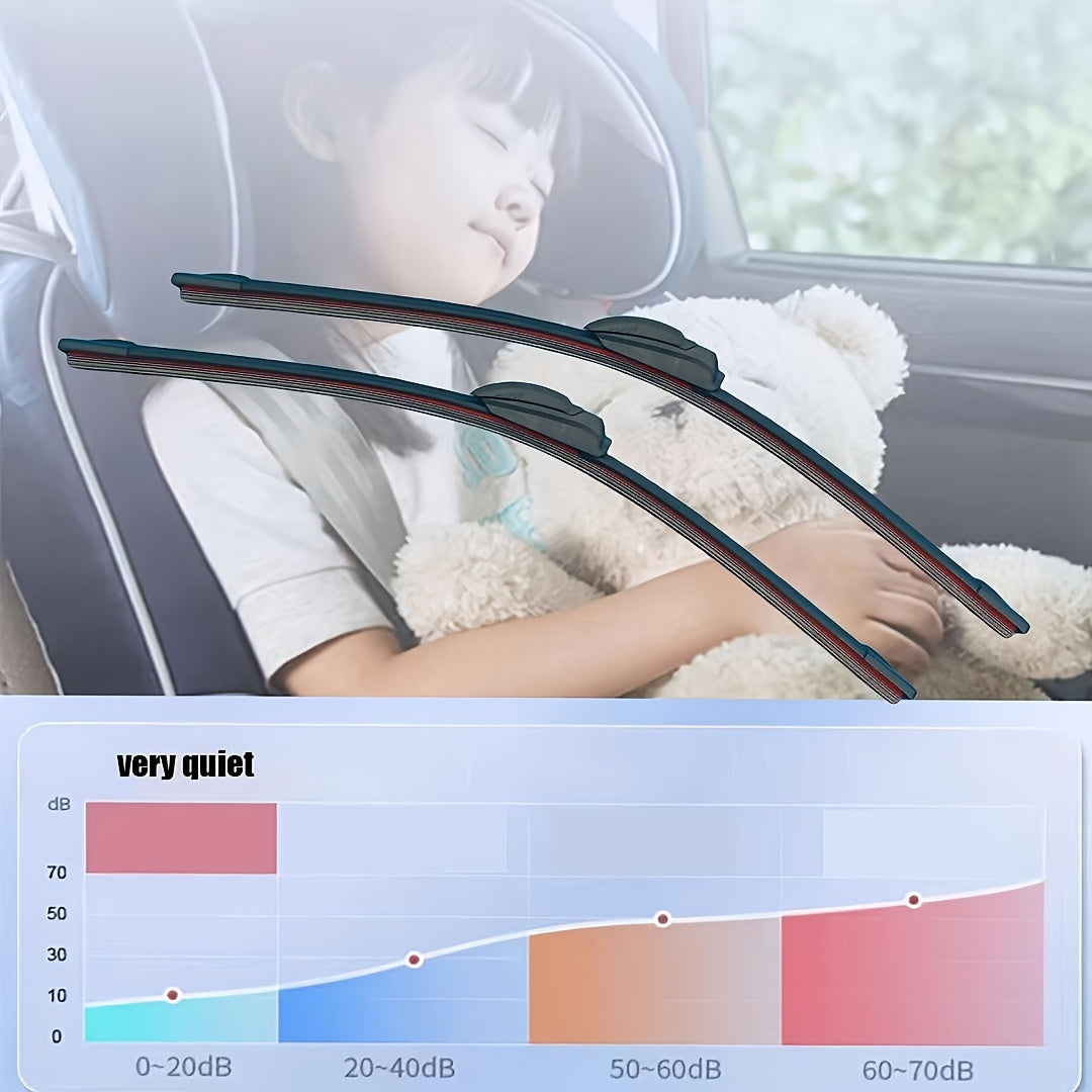 Universal Rubber Windshield Wiper 14-71 Cm Silent Durable All-Season