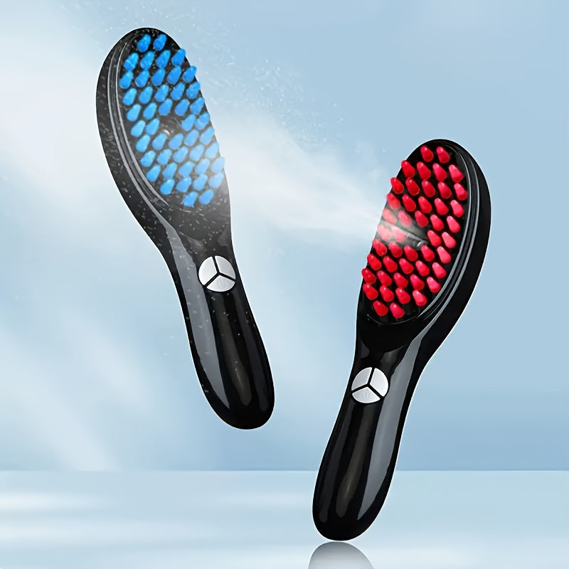 HairGenic USB qayta zaryadlanadigan elektr bosh massaj qiluvchi taroq - 400mAh litiy polimer batareyali vibratsiyali soch o'sishi vositasi, uyda foydalanish uchun portativ boshni bo'sashtirish qurilmasi, soch parvarishi sovg'asi