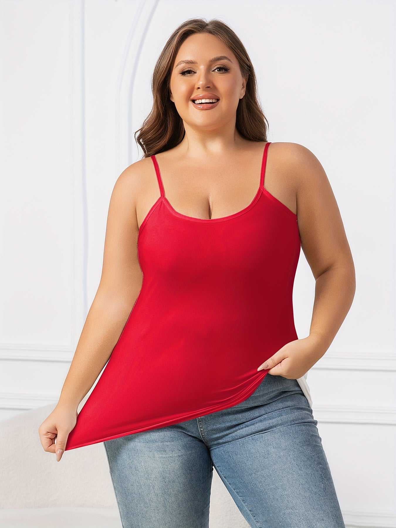 Women's Tank Tops 4 Pack Soft Polyester Blend Sleeveless Casual in Gray Red White Black