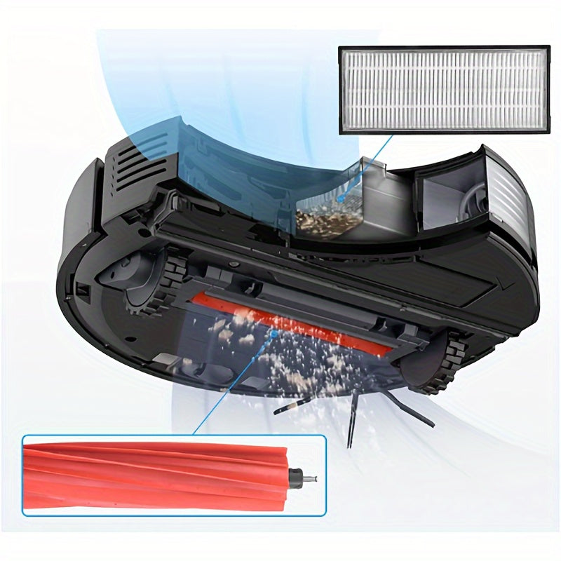 Roborock S7 seriyali aksessuar to'plami S70, S7Max, T7S va T7S Plus robot tozalagichlari uchun asosiy cho'tka, HEPA filtri, yon cho'tkalar va mopa padlarini o'z ichiga oladi. Batareya talab qilinmaydi.