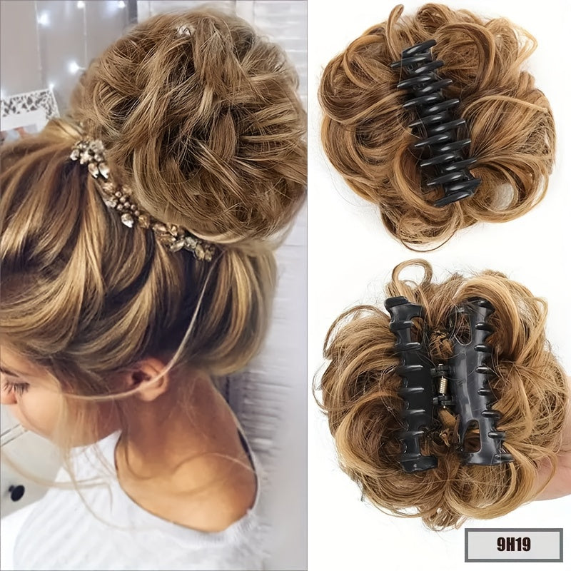 Women Synthetic Braided Hair Bun 6 Inch Volumizing Natural Look