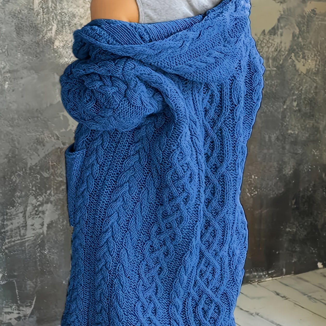 Кардиган женский больших размеров с капюшоном, уютный, с длинными рукавами, открытая передняя часть, свитер