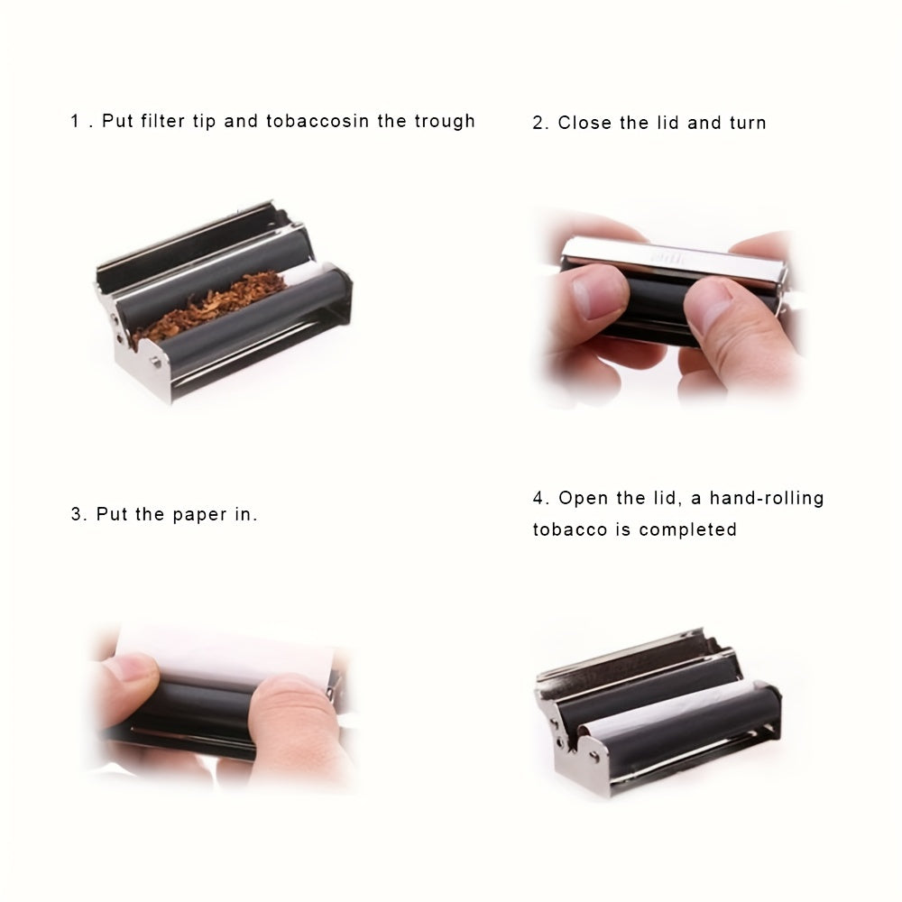 Manual Cigarette Rolling Machine Metal Tobacco Maker Handheld Rollers