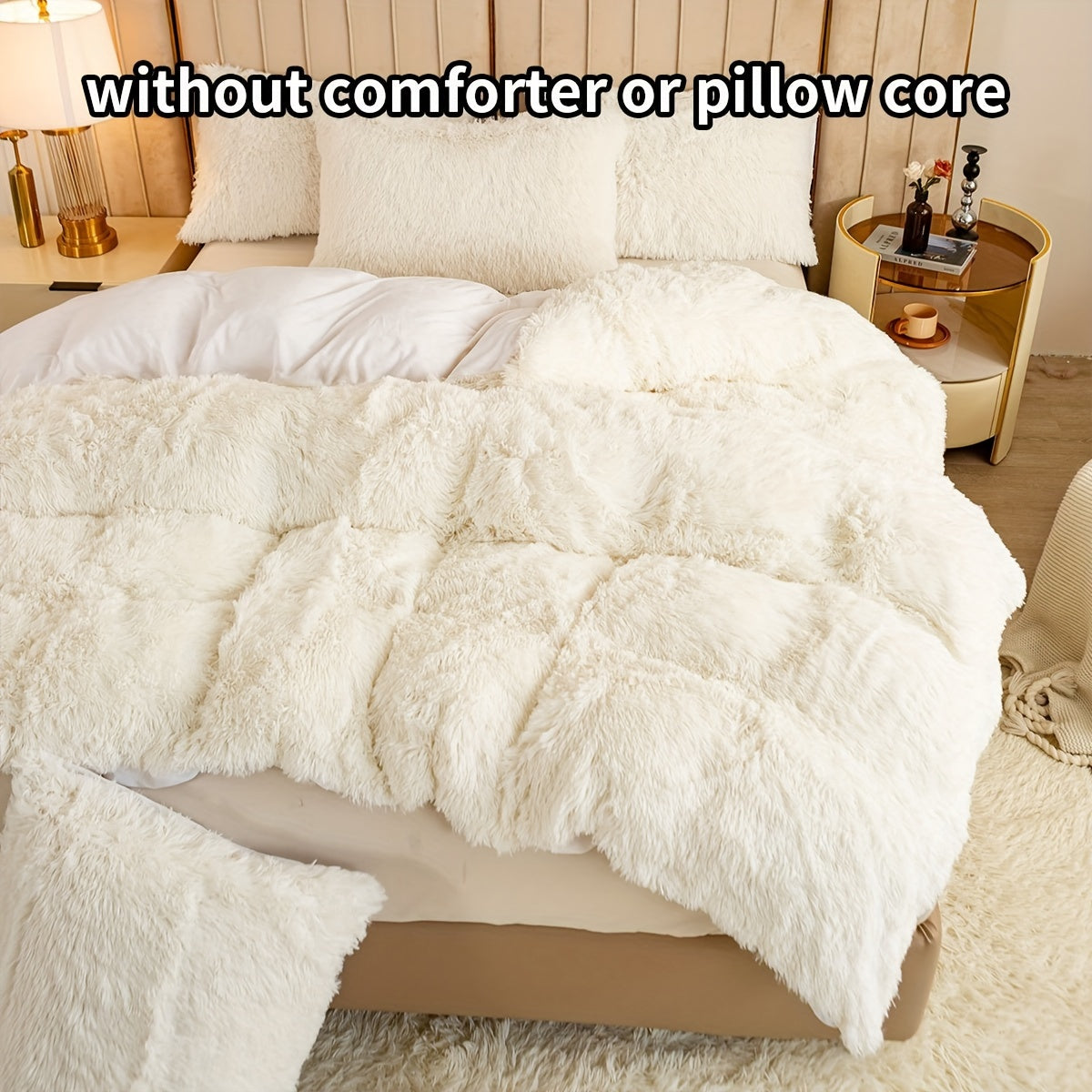 Set of 3 Pink Polyester Bedding Pieces for All Seasons Bedroom Decor