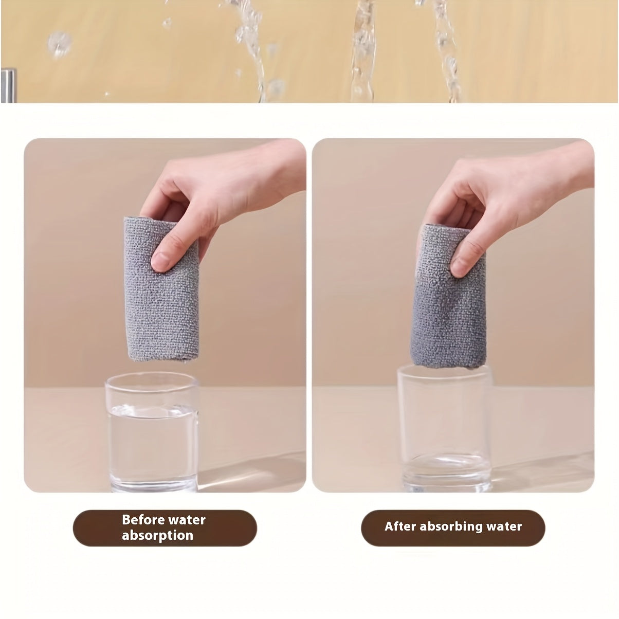 Juego de 20 paños de limpieza de microfibra, ultra-suaves, absorbentes, toallas de cocina reutilizables