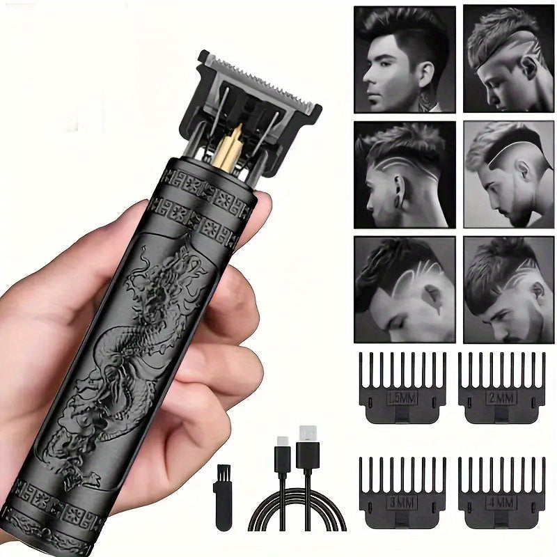 Men Electric Hair Clipper Rechargeable Lithium Battery With Detachable Combs