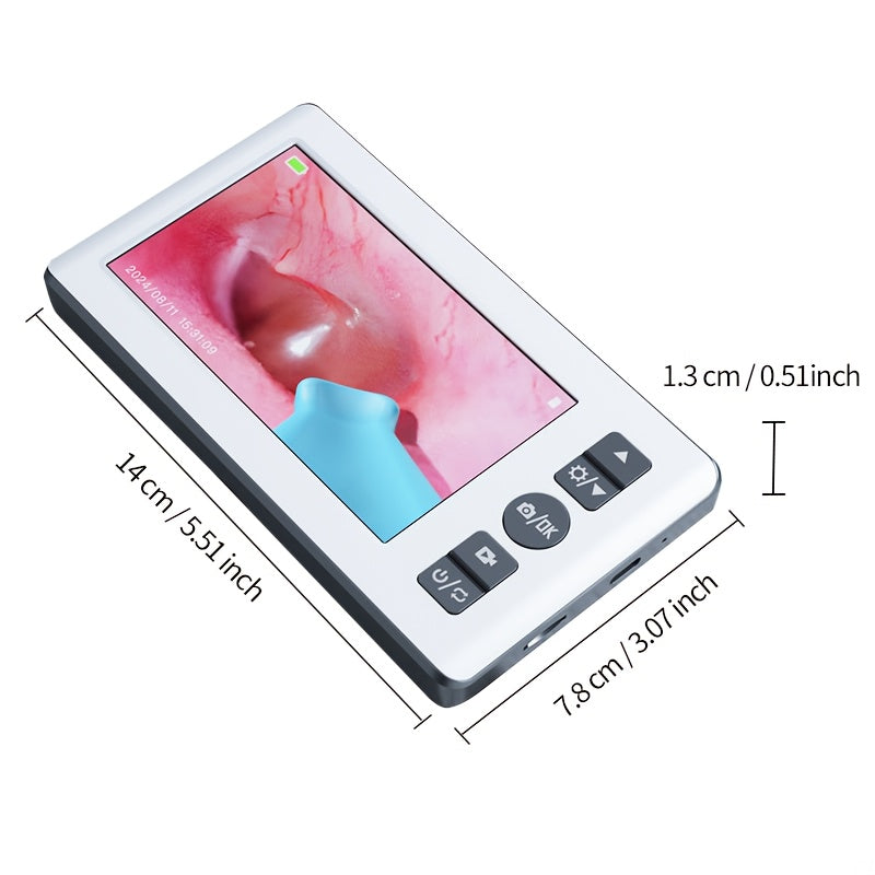HD Camera Ear Cleaning Tool with 4.3 Inch IPS Screen Rechargeable Battery Photo Video Safe Gentle Earwax Removal