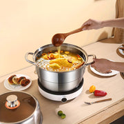 3-qavatli zanglamaydigan po'latdan tayyorlangan bug'langich 30.48cm, buns, dengiz mahsulotlari sho'rva, induksiya, gaz uchun