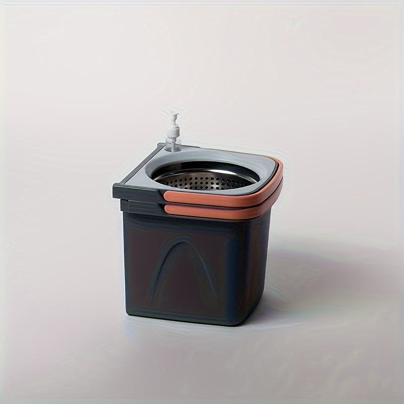 Uyda aylanuvchi pol mopi va chelak to'plami - 1 to'plam, chang olish uchun qulay mоп, quruq va nam foydalanish uchun, oila, oshxona, hammom pollari uchun mukammal, tozalash materiallari va asboblari.