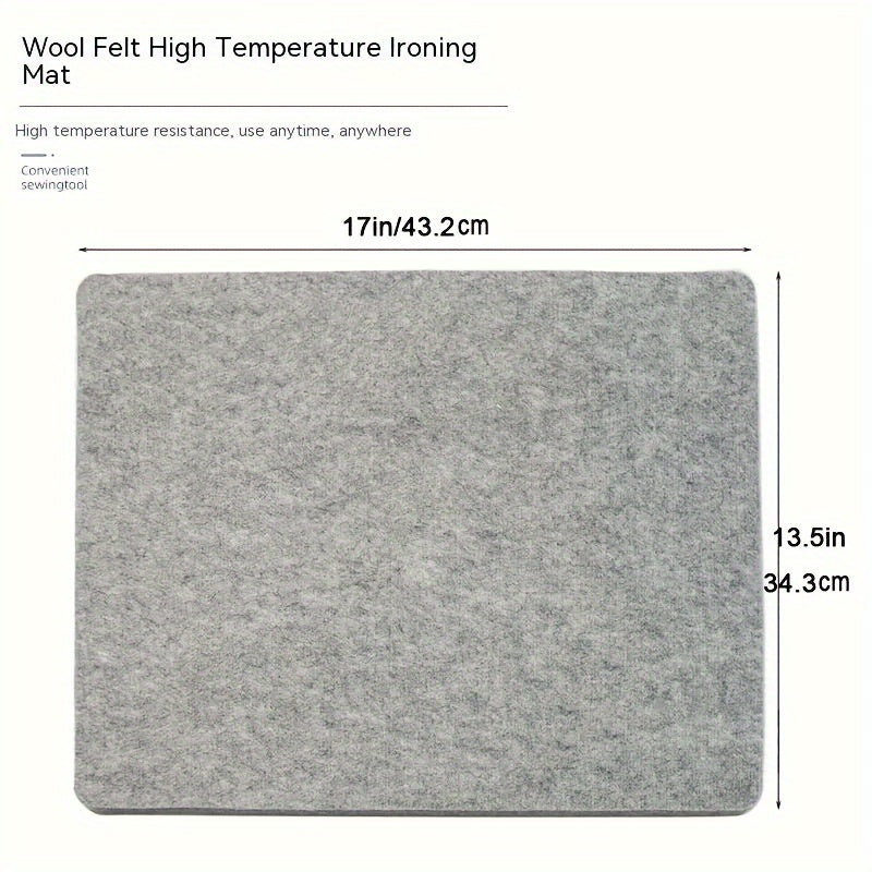 Heat-Resistant Felt Pad for Clothes, Solid Color Ironing Mat, Durable PET Material