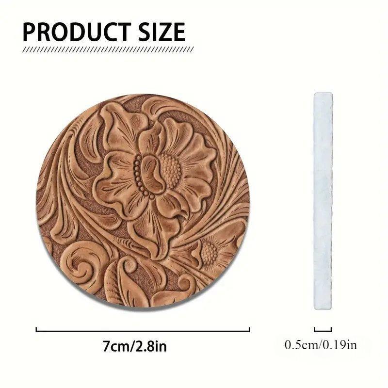 Set of 2 Round Non-slip Car Coasters for Cup Holders, Interior Decor Accessories