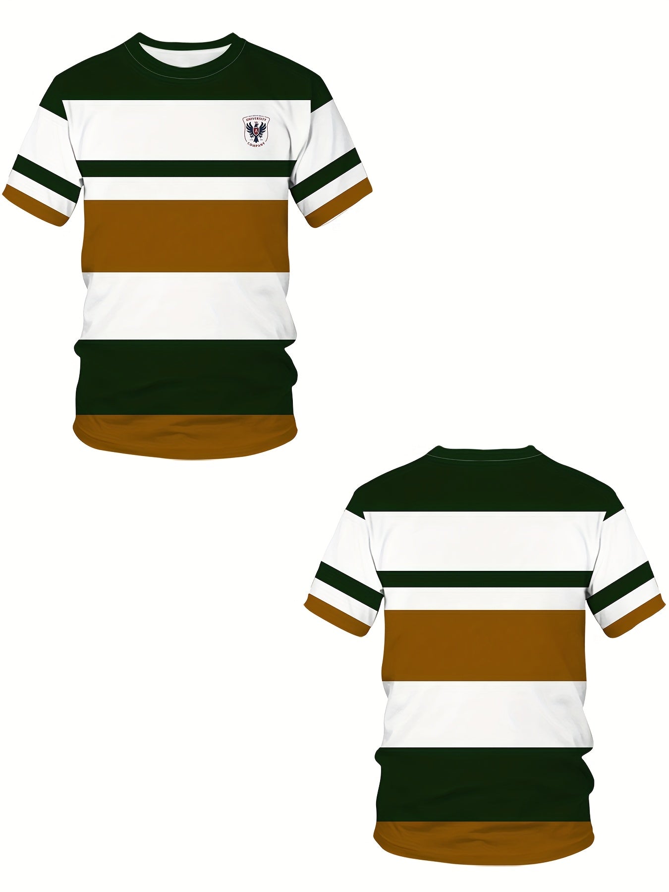 Мужская футболка с 3D полосатым принтом, короткий рукав, круглый вырез, большой размер, полиэстеровая смесь