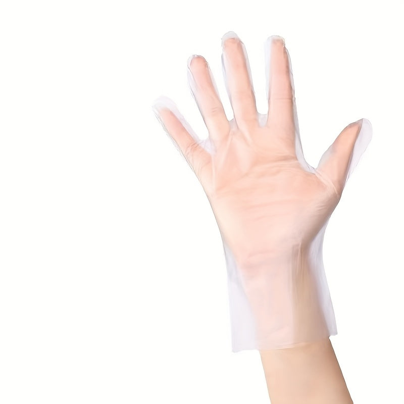 Guantes desechables de Tpe 100 piezas a prueba de agua, a prueba de aceite, sin polvo, transparentes