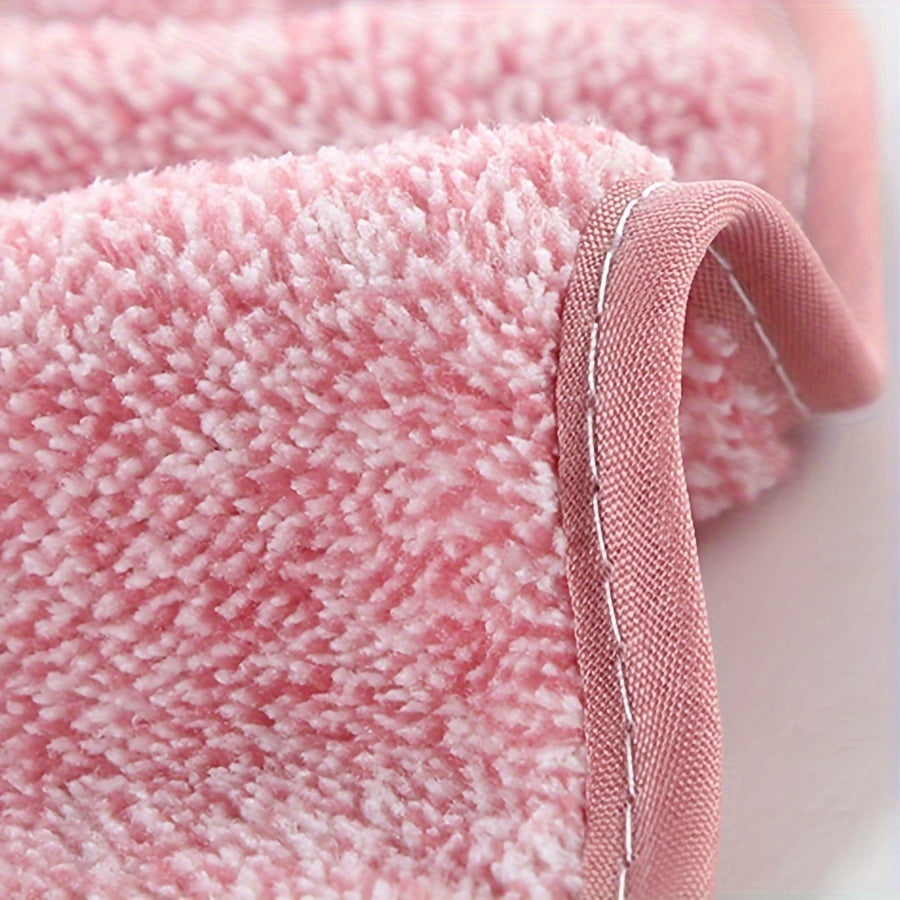 3pcs Coral Fleece Bowknot Hand Towels Quick Dry Absorbent Kitchen Bathroom
