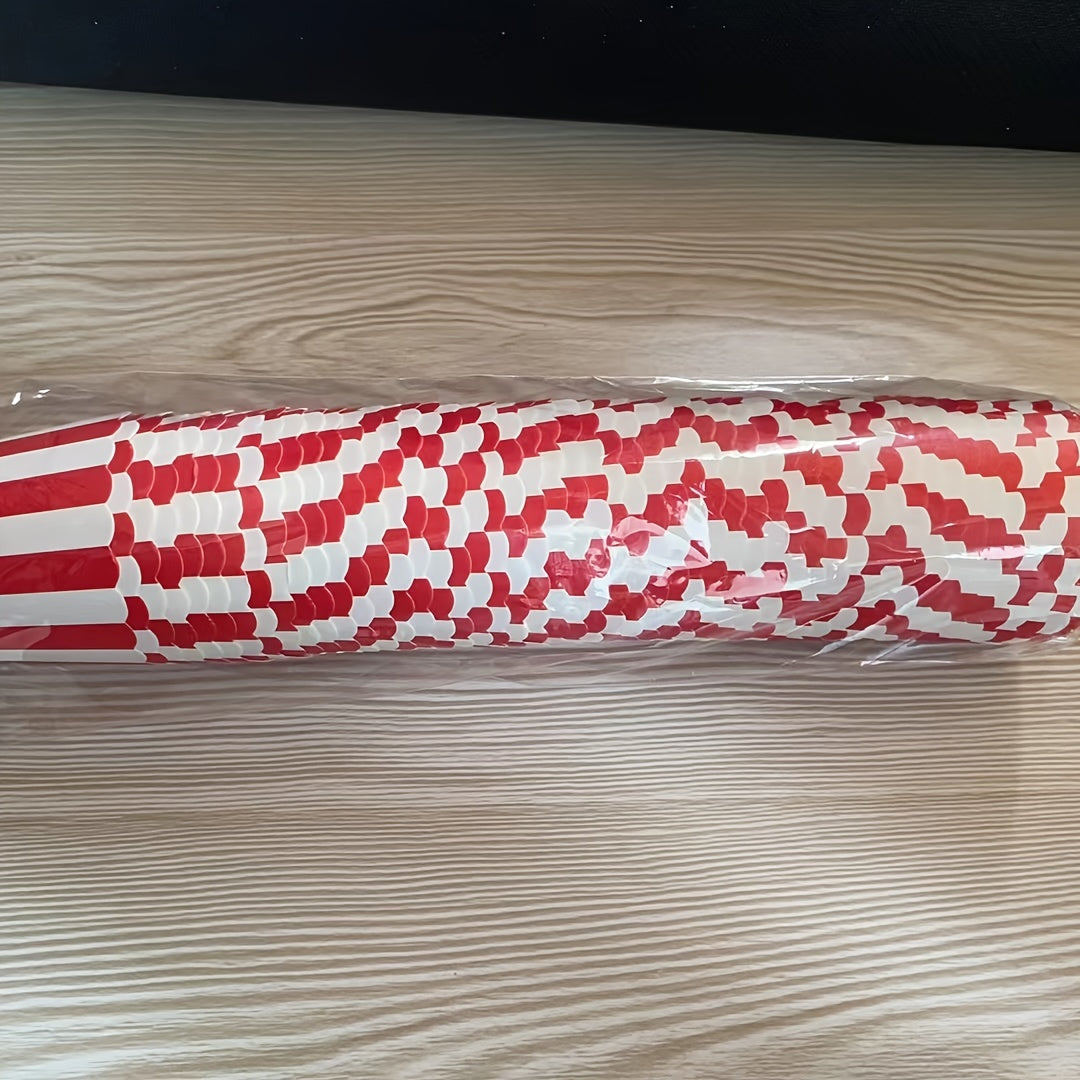 Pack of 50 Red Striped Paper Baking Cups for Cupcakes and Cakes