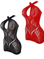 Комплект из 2 кружевных сетчатых боди больших размеров с вырезами, с высоким растяжением, жаккардовая ткань, ночной клубный стиль