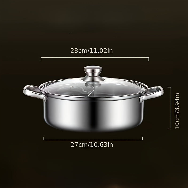 Soup Pot Yuanyang Pot 1 Piece Extra-Thick Stainless Steel Large Capacity Hot Pot Shabu Shabu