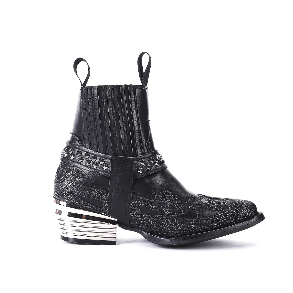 Women’s Animal Print Western Cowboy Boots Slip-On Chunky Heel