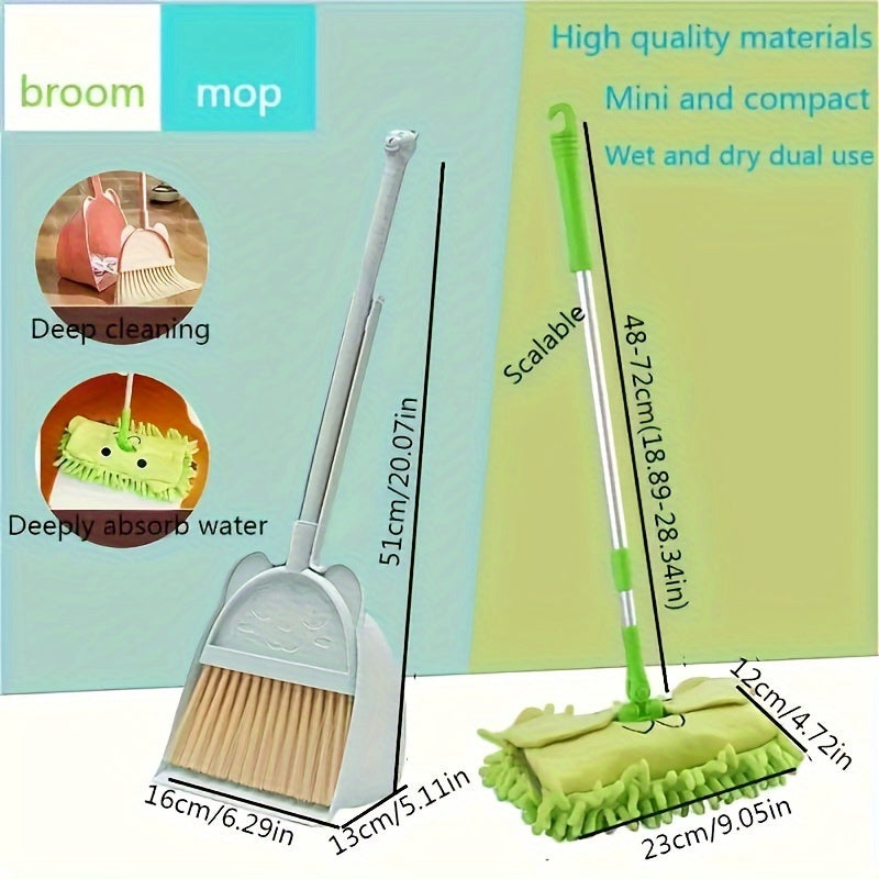 Mini Dual-Use Household Mop for Floors, Portable Plastic Cleaning Tool