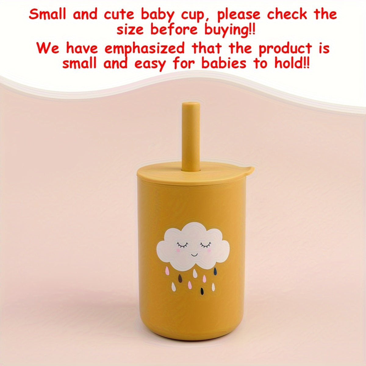 Silicone Training Cup for Toddlers BPA-Free Microwave Safe Dishwasher Safe with Lid and Straw