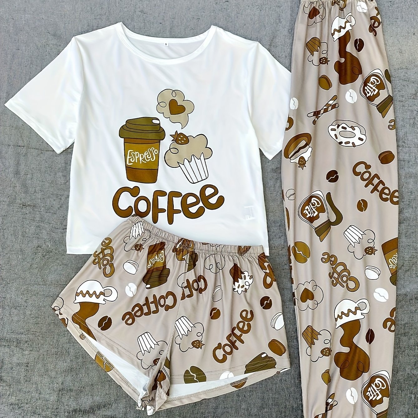 Women's Casual Cotton Cartoon Lounge Set
