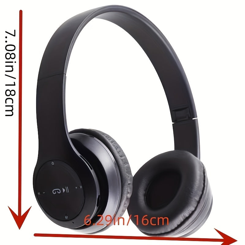 Wireless Over-Ear Headphones with Active Noise Cancellation and Microphone Black