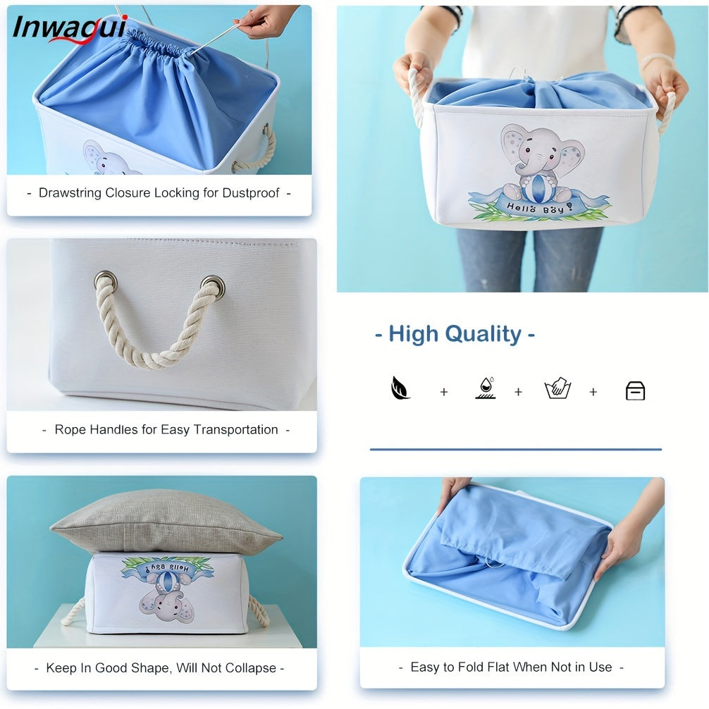 Cesta de almacenamiento de tela Art Deco para bebé niño para juguetes y organización en la habitación infantil