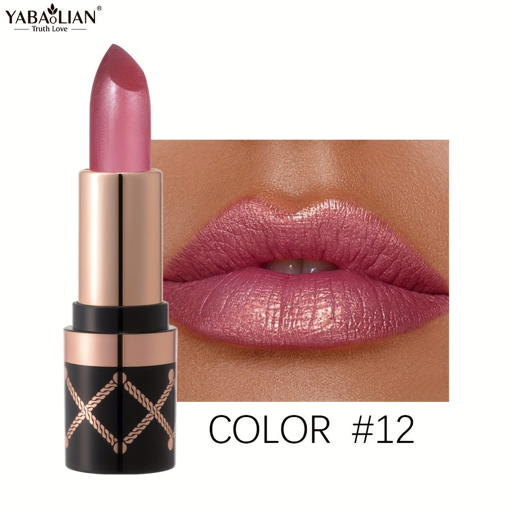 Set de labiales para mujer 12 tonos mate metálico con brillo duradero regalo