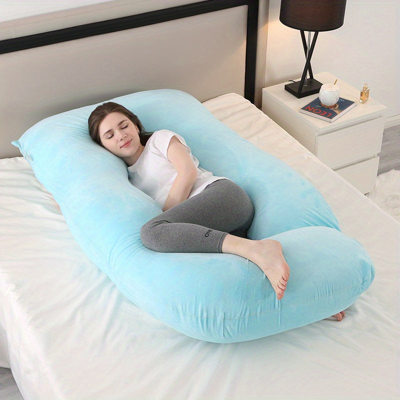 Pregnancy Pillow J-Shaped Support Cushion for Comfortable Sleep and Gift