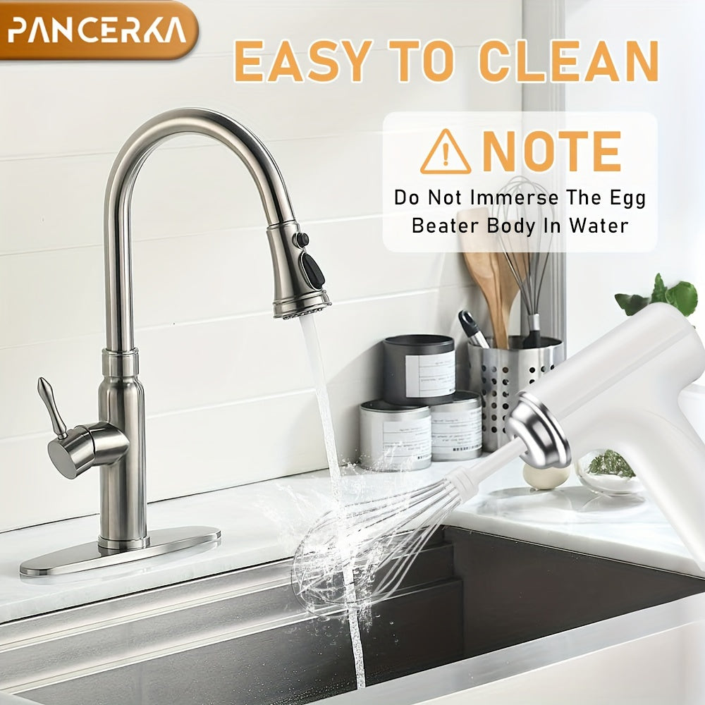 Batidor eléctrico inalámbrico de huevos, batidora de mano recargable, herramienta de cocina compacta