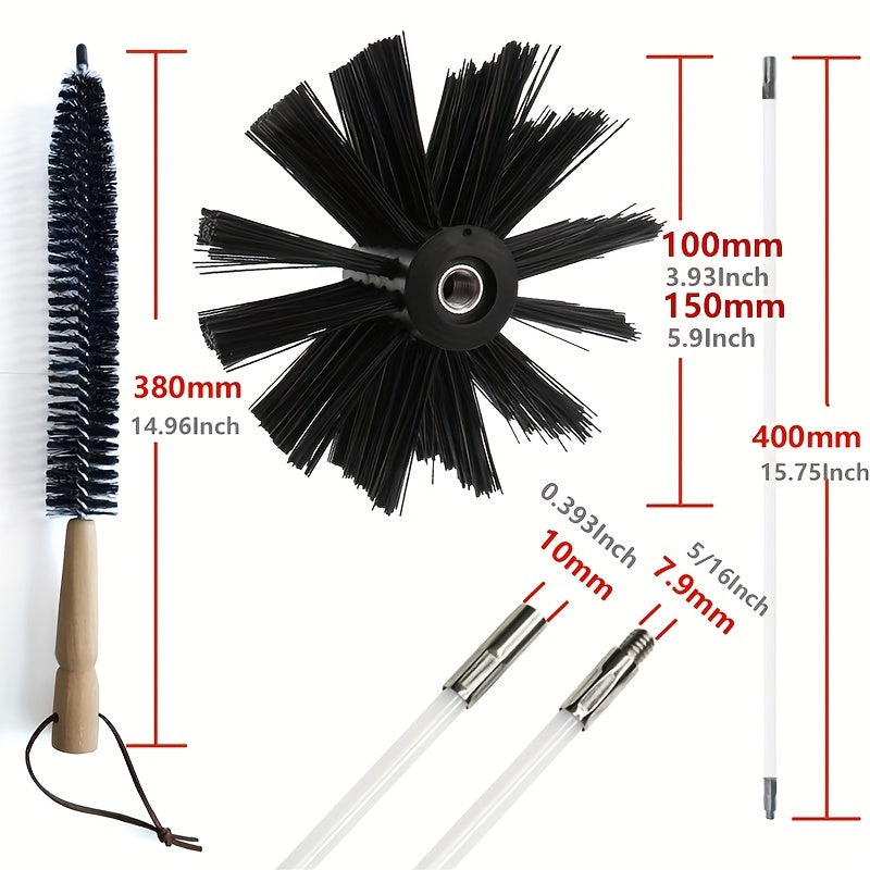 Flexible Dryer Vent Cleaning Kit With Brush and Lint Remover
