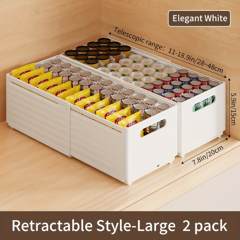 Caja de almacenamiento de ropa expandible con recipiente de plástico retráctil para cocina, dormitorio, baño y oficina